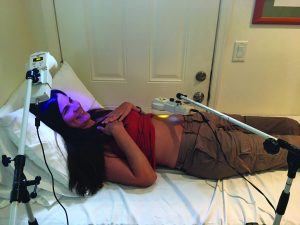 Patient receiving dynamic light treatment